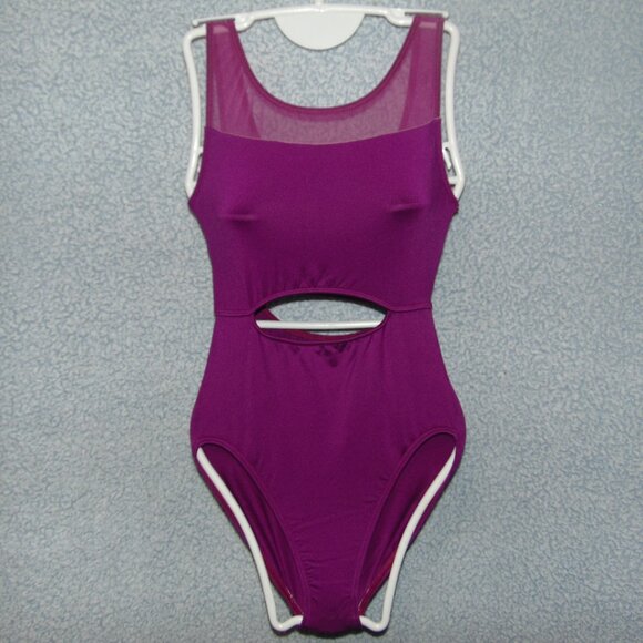 MotionWear Maroon Cutout Leotard SA - Picture 1 of 6